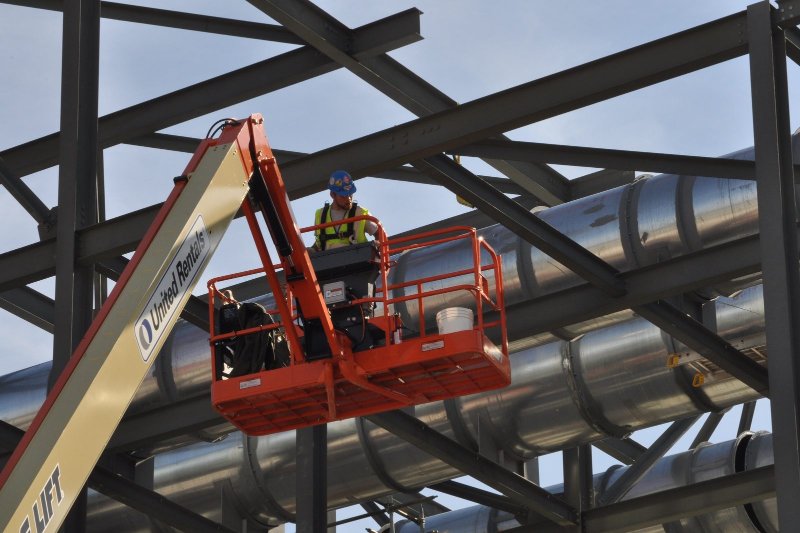 Duct install on an open deck