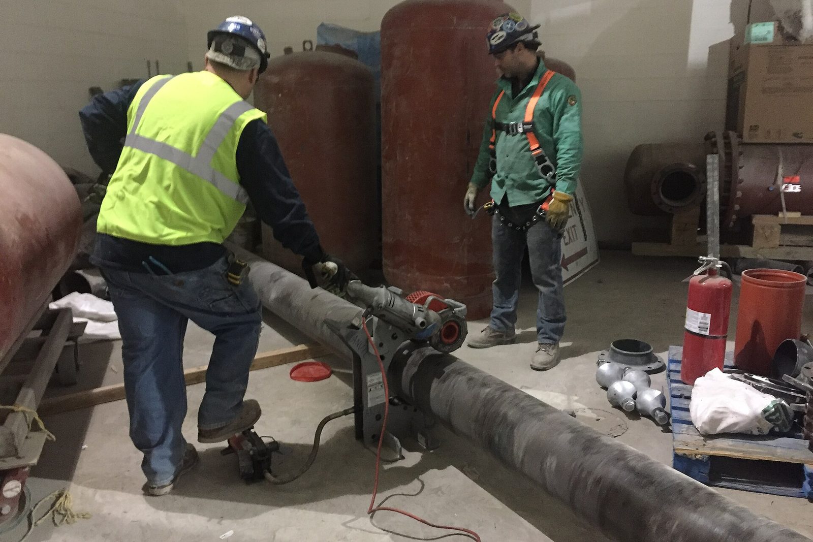 Pipefitting mechanical room