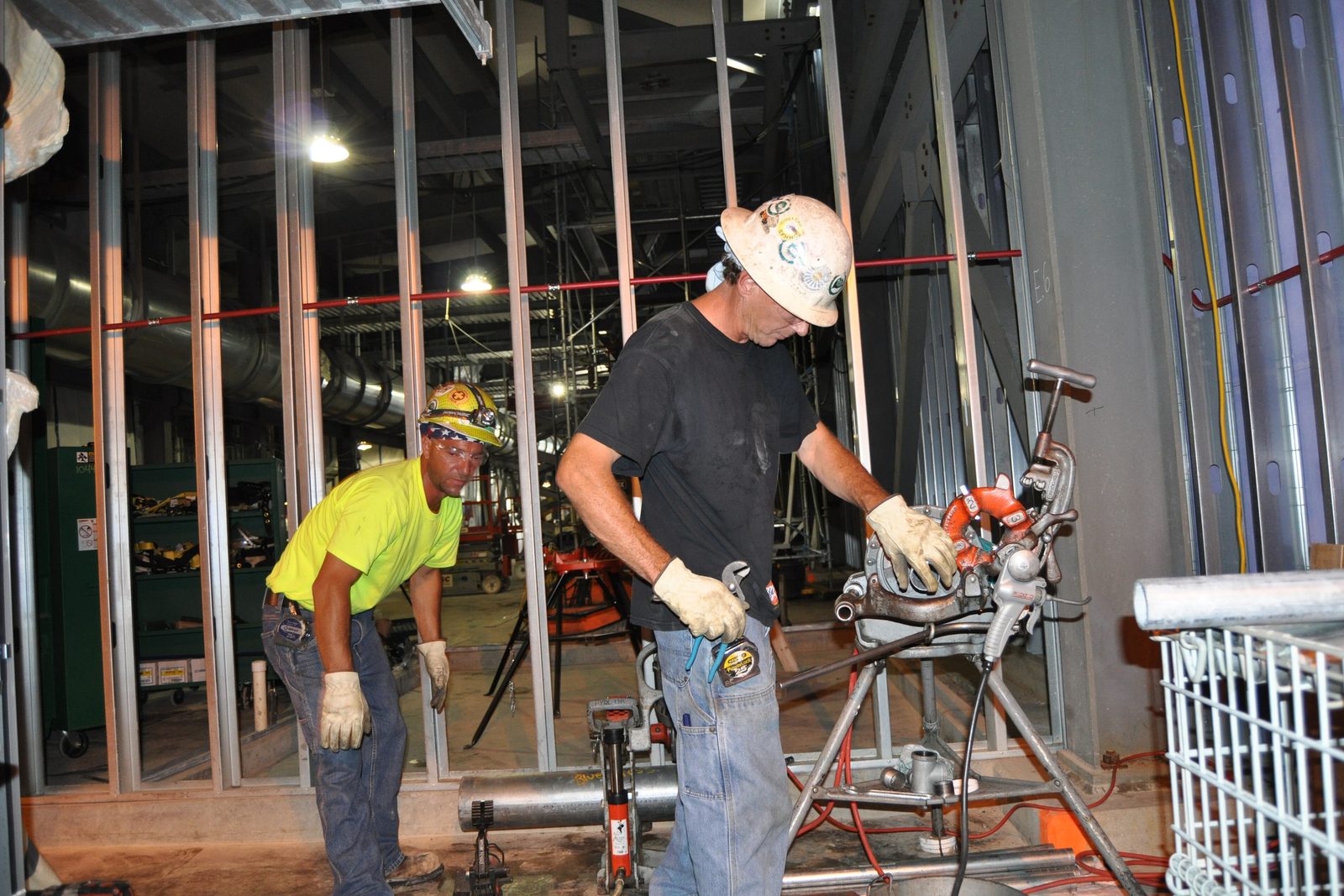 Plumbing crew at work